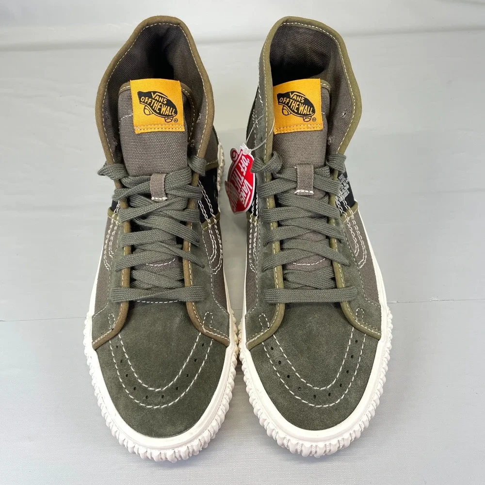 VANS Sk8-Hi Gym Issue World Code Shoes Mens Size 8.5 Green Suede Casual Sneakers